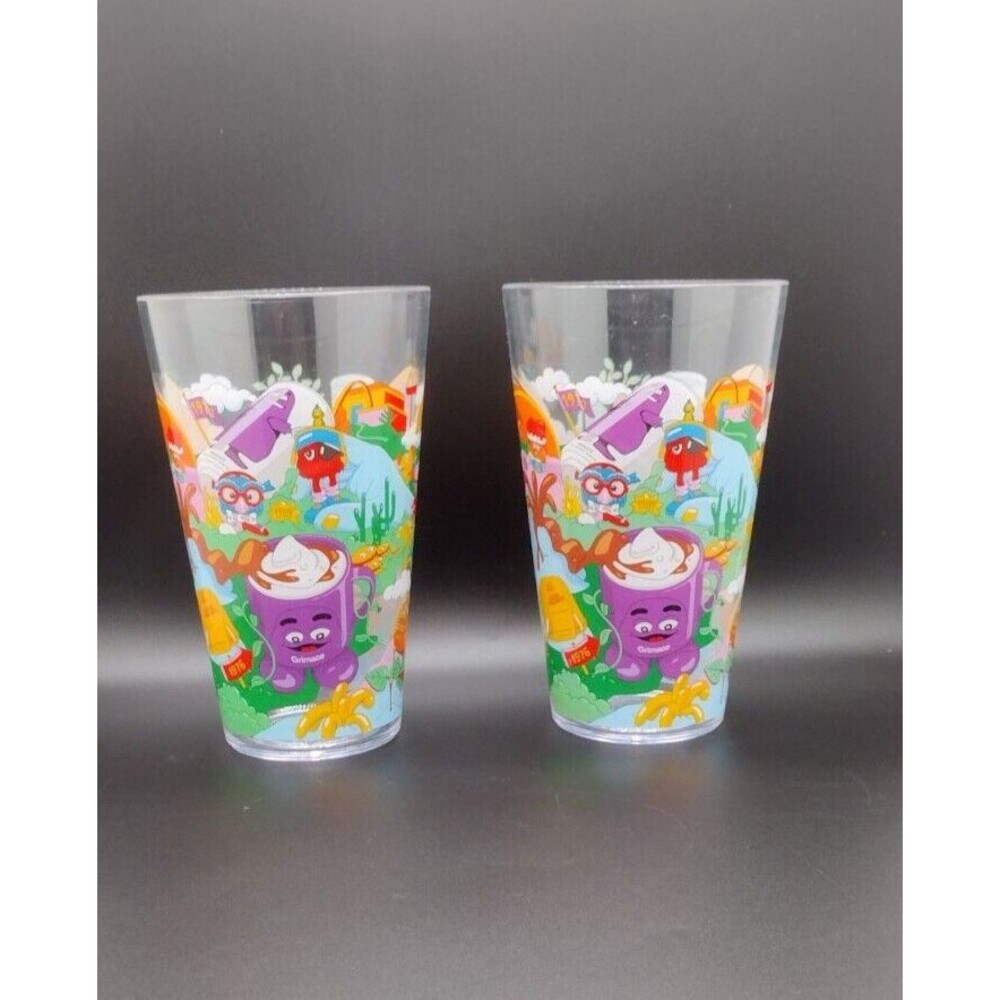 McDonalds Collectors Cups Lot 2 Grimace Chicken Nuggets Fry Guys Lego Opened